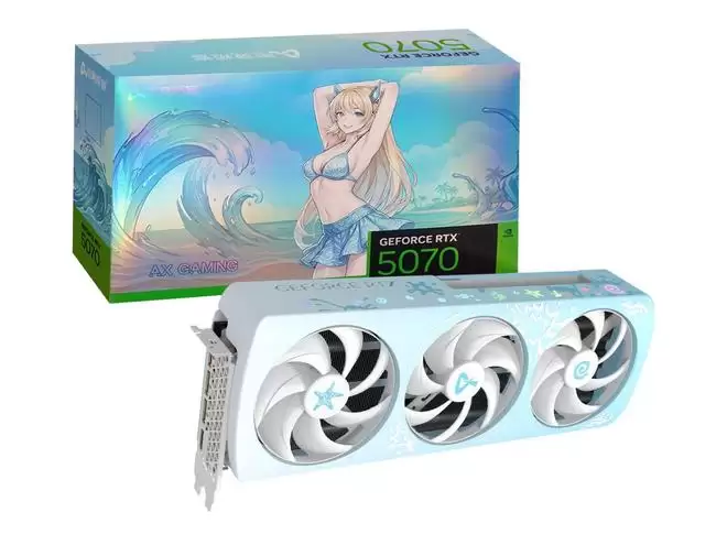 AX电竞叛客推出夏日限定RTX 5070显卡，拥有夏日主题流光灯饰