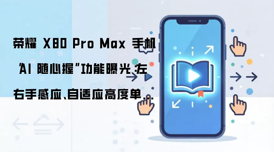 荣耀 X80 Pro Max 手机“AI 随心握”功能曝光:左右手感应、自适应高度单手接电话