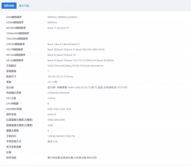 小米23116PN5BC新机获入网配备8核3.3GHz处理器及高达18GB内存
