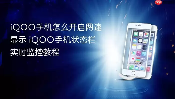 iQOO手机怎么开启网速显示 iQOO手机状态栏实时监控教程