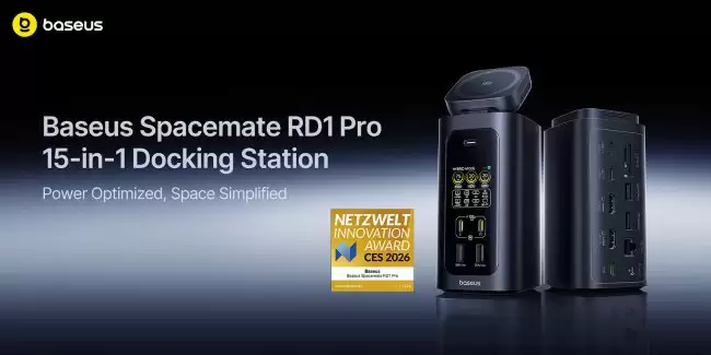 倍思推出 Spacemate RD1 Pro 扩展坞：15 合 1 设计 支持 Qi2.2 25W 磁吸无线充电