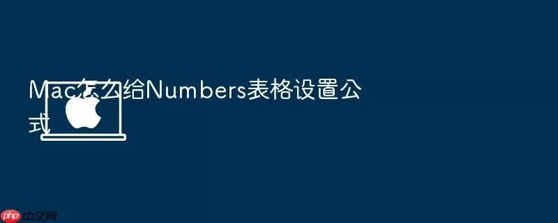 Mac怎么给Numbers表格设置公式