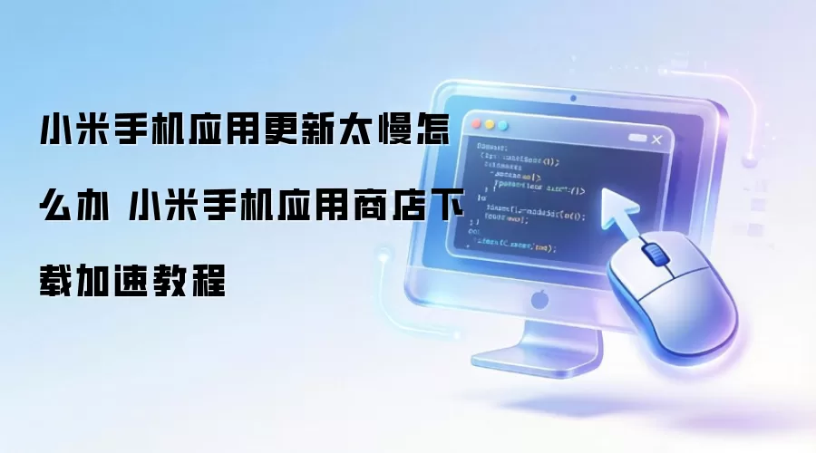小米手机应用更新太慢怎么办 小米手机应用商店下载加速教程