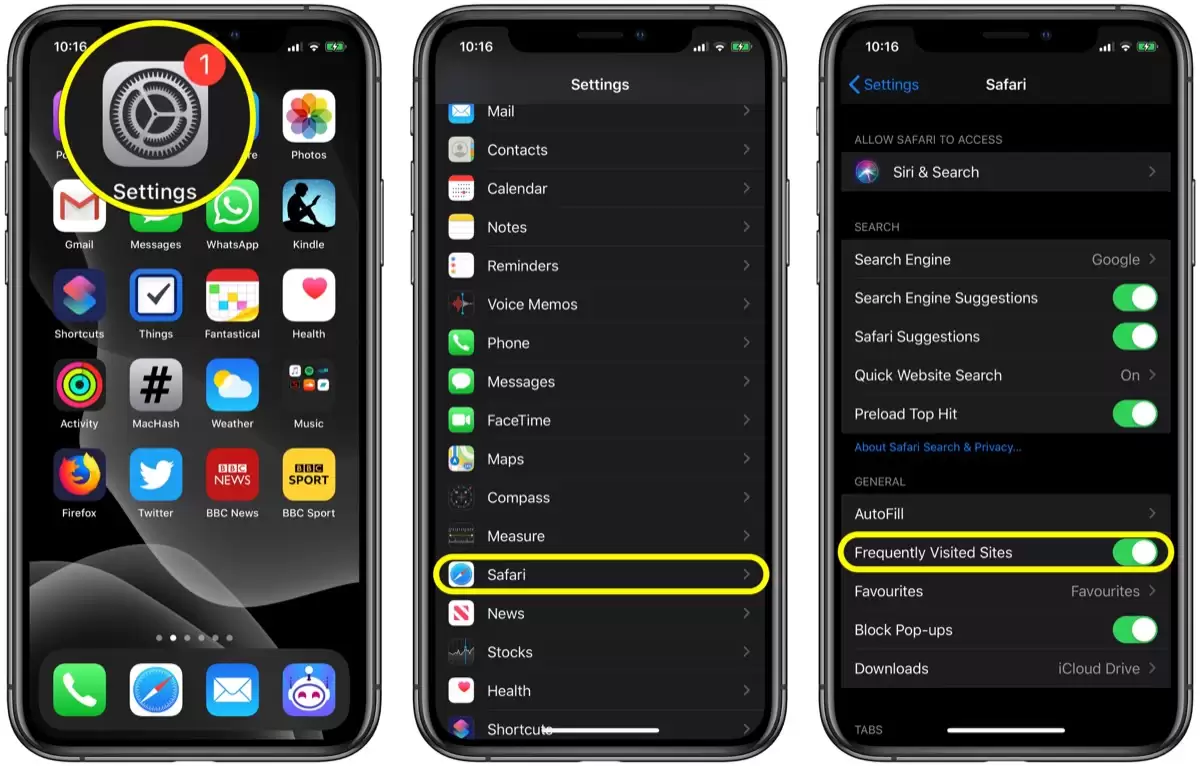 如何在 iOS 设备中的 Safari 起始页删除常访网站? 如何在 iOS 设备中的 Safari 起始页删除常访网站?