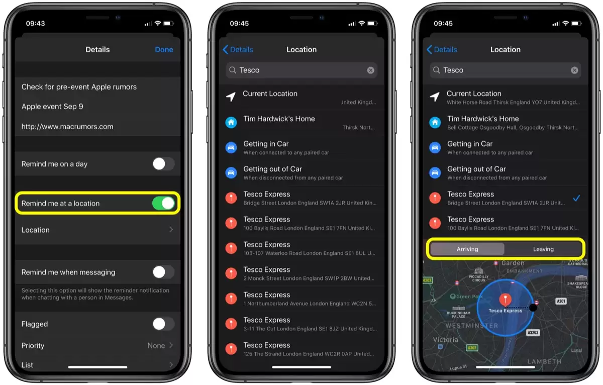 iOS 13 教程:如何在 iPhone 上创建基于位置的提醒?