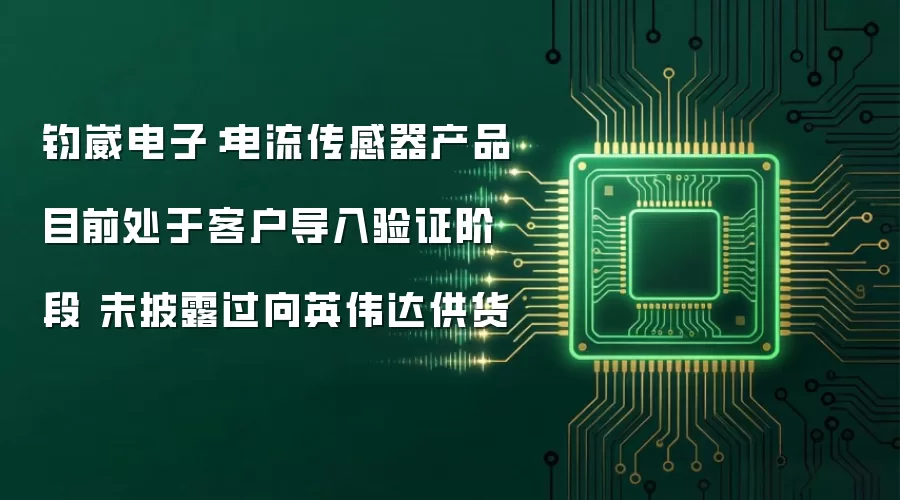 钧崴电子：电流传感器产品目前处于客户导入验证阶段 未披露过向英伟达供货