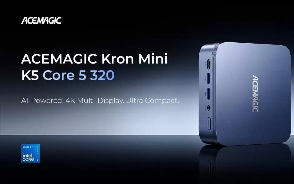 ACEMAGIC公布Kron Mini K5迷你主机，搭载酷睿5 320处理器