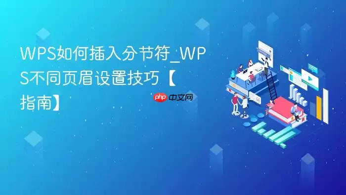 WPS如何插入分节符_WPS不同页眉设置技巧【指南】