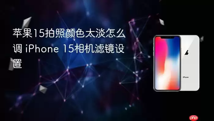 苹果15拍照颜色太淡怎么调 iPhone 15相机滤镜设置