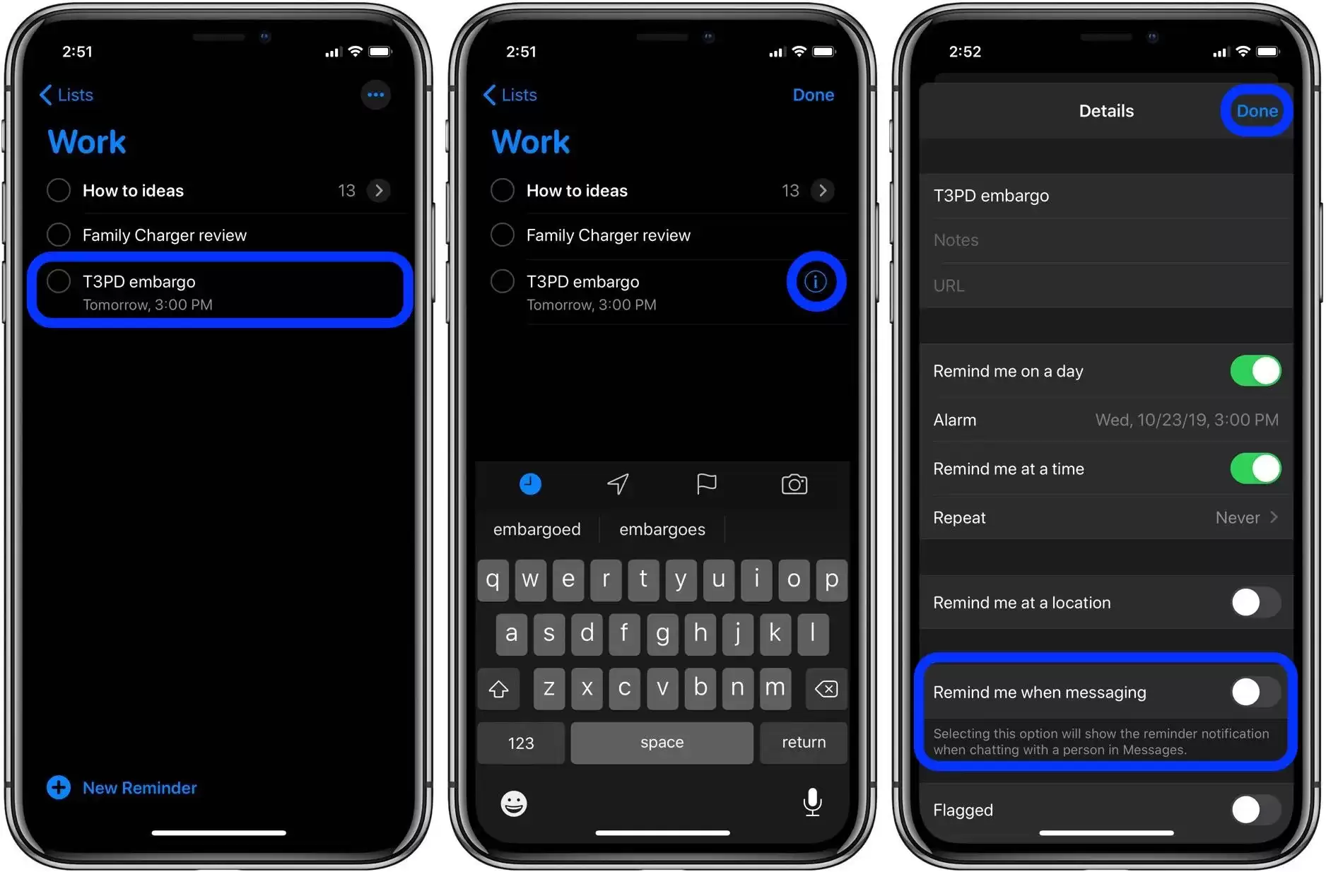 iOS 13 教程:如何在向某人发送信息时触发提醒事项? iOS 13 教程:如何在向某人发送信息时触发提醒事项?