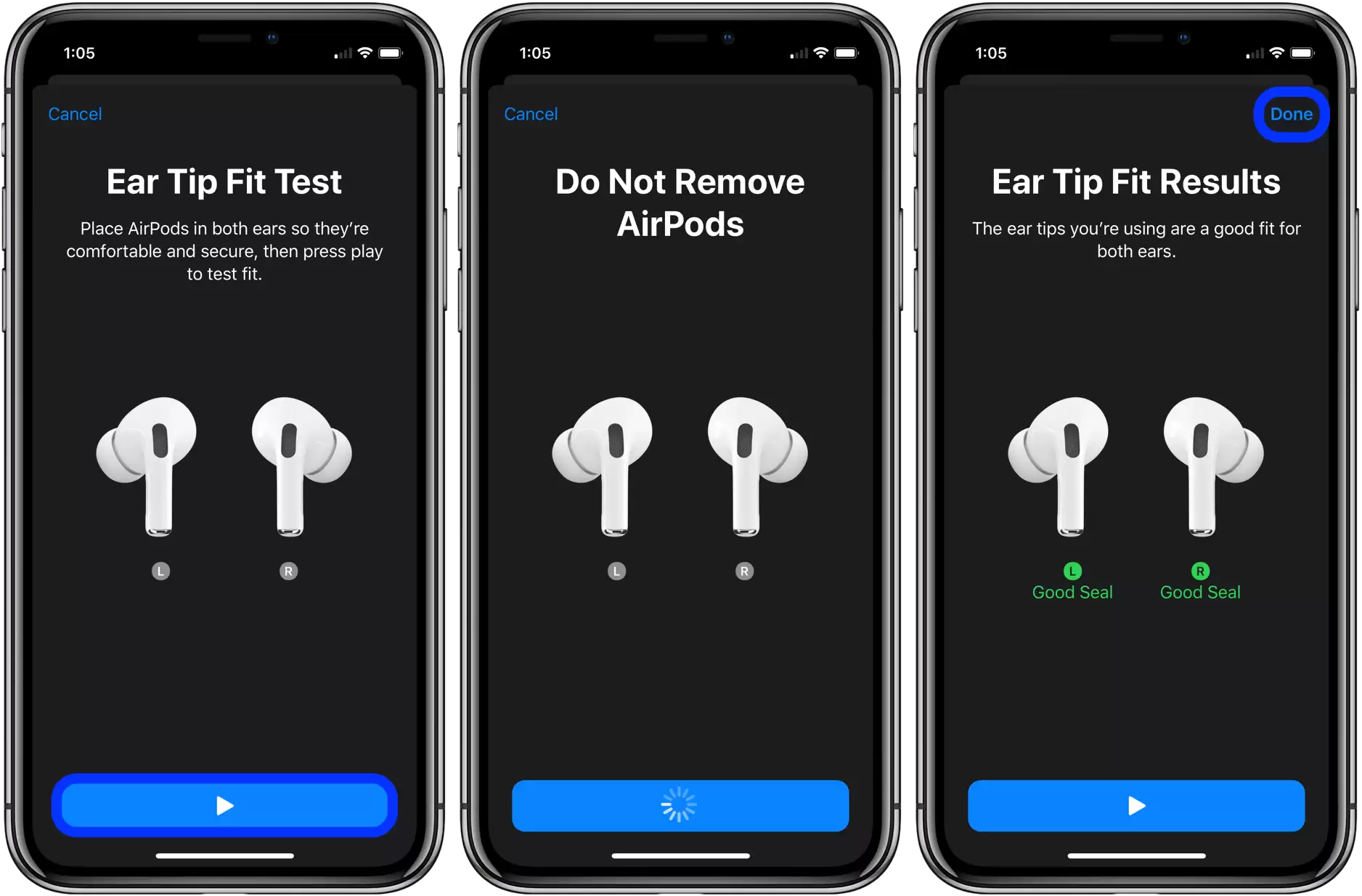 AirPods Pro 使用教程：如何更换耳塞以及进行耳塞贴合测试？