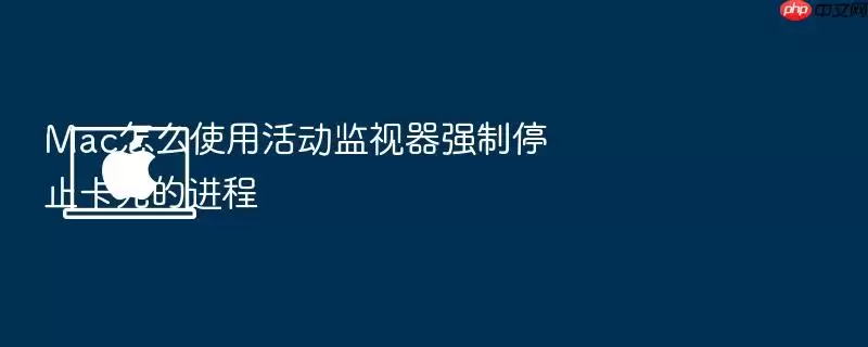 Mac怎么使用活动监视器强制停止卡死的进程