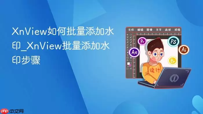 XnView如何批量添加水印_XnView批量添加水印步骤