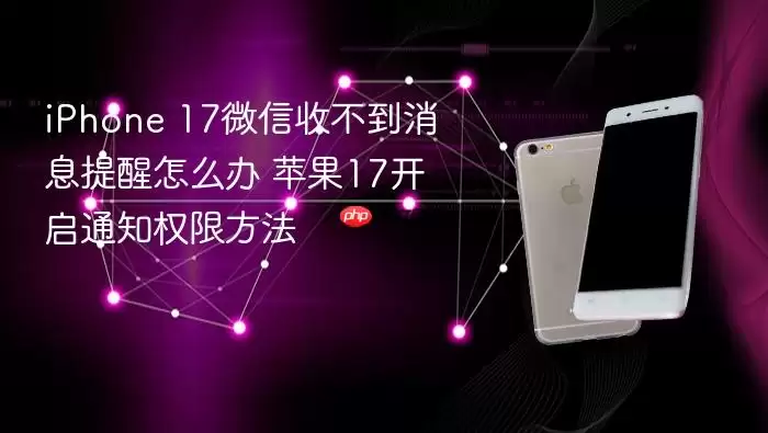 iPhone 17微信收不到消息提醒怎么办 苹果17开启通知权限方法
