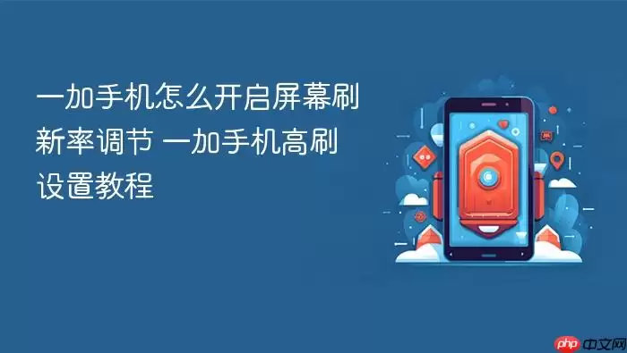 一加手机怎么开启屏幕刷新率调节 一加手机高刷设置教程