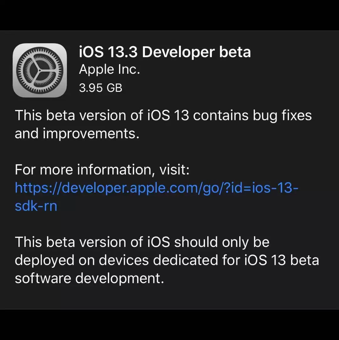 建议升级 iOS 13.3 Beta1:解决频繁杀后台问题 建议升级 iOS 13.3 Beta1:解决频繁杀后台问题