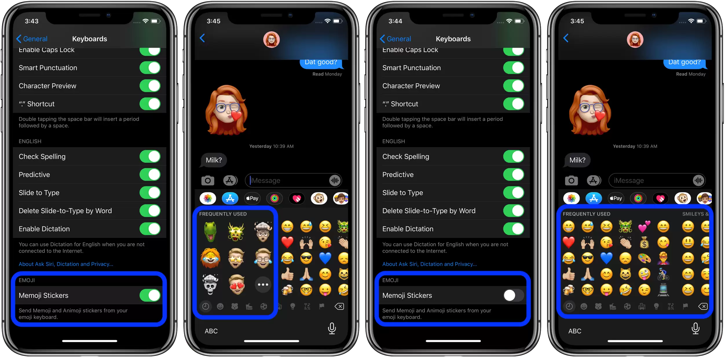 iOS 13.3 小技巧:如何关闭表情符号键盘中的「拟我表情」? iOS 13.3 小技巧:如何关闭表情符号键盘中的「拟我表情」?