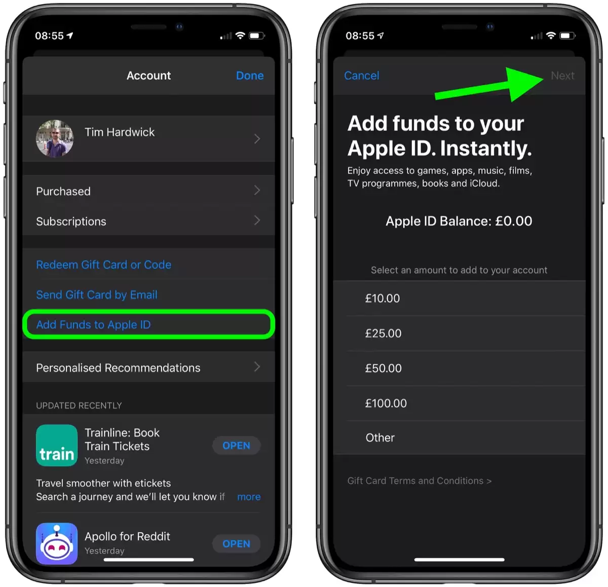 如何在 iPhone 和 iPad 上为 Apple ID 充值余额？