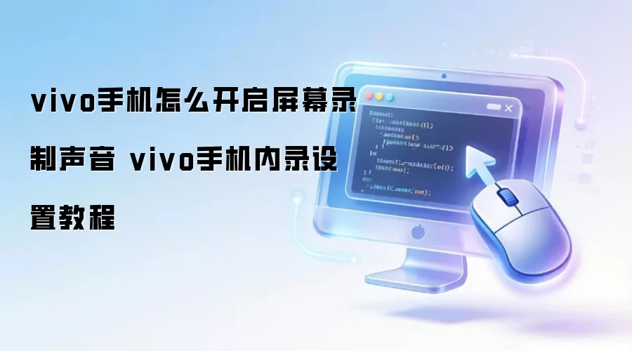 vivo手机怎么开启屏幕录制声音 vivo手机内录设置教程