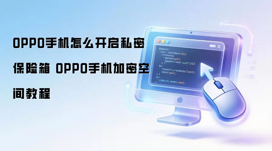 OPPO手机怎么开启私密保险箱 OPPO手机加密空间教程