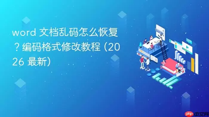 word 文档乱码怎么恢复?编码格式修改教程 (2026 最新)