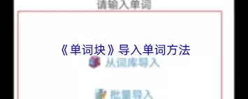 单词块怎么导入单词