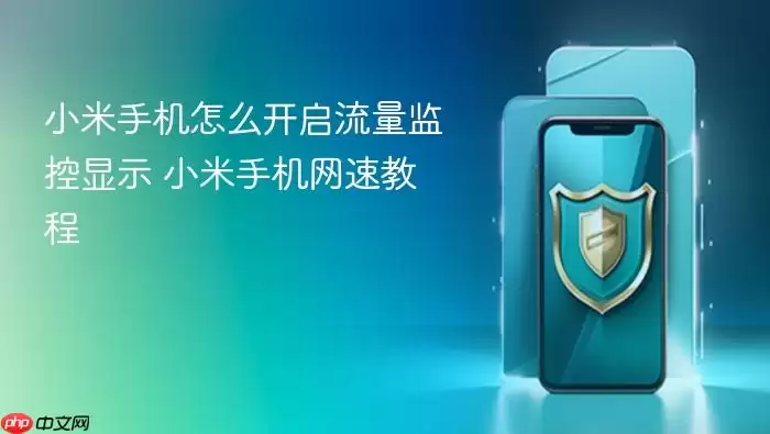 小米手机怎么开启流量监控显示 小米手机网速教程