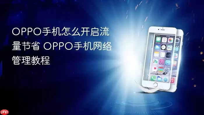 OPPO手机怎么开启流量节省 OPPO手机网络管理教程