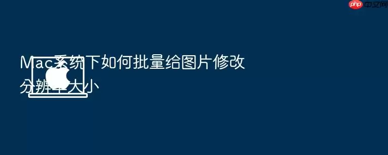 Mac系统下如何批量给图片修改分辨率大小