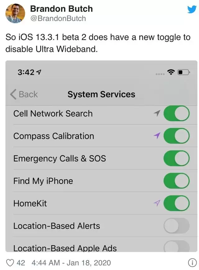 升级iOS 13.3.1 Beta 2后如何开启禁用超宽带功能? 升级iOS 13.3.1 Beta 2后如何开启禁用超宽带功能?