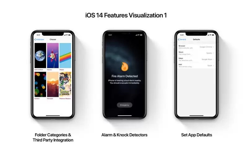 iOS 14 最新渲染图:iPhone 桌面布局发生改变 iOS 14 最新渲染图:iPhone 桌面布局发生改变