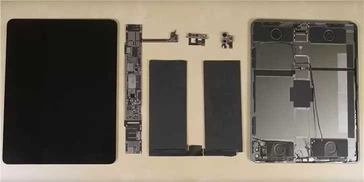 新款 iPad Pro 拆解:提升较小且可修复性低 新款 iPad Pro 拆解:提升较小且可修复性低