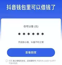抖音放心借额度为何不可用