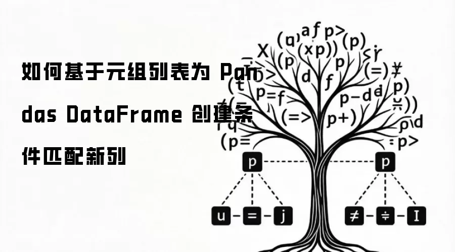 如何基于元组列表为 Pandas DataFrame 创建条件匹配新列