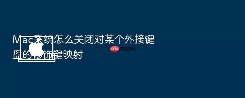 Mac系统怎么关闭对某个外接键盘的修饰键映射