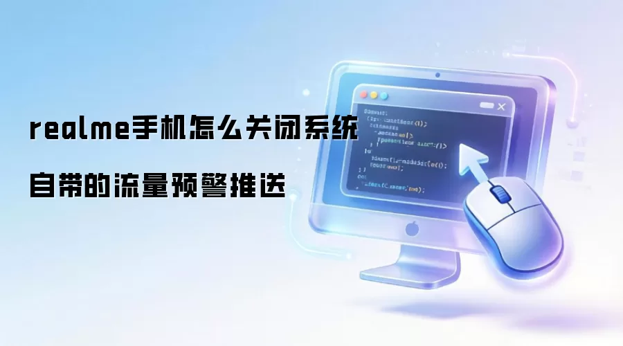 realme手机怎么关闭系统自带的流量预警推送