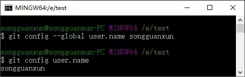 Git配置之设置用户名(user.name)和邮箱(user.email)方式