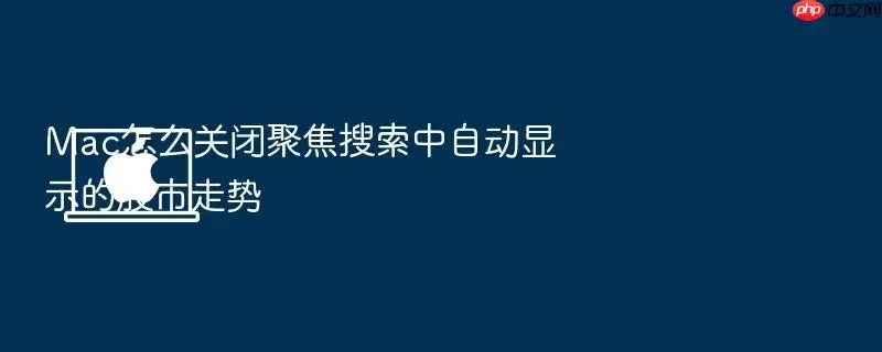 Mac怎么关闭聚焦搜索中自动显示的股市走势