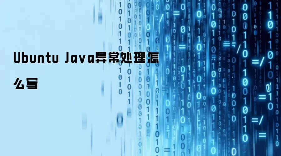 Ubuntu Ja va异常处理怎么写