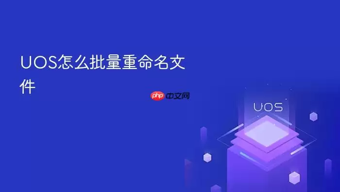 UOS怎么批量重命名文件