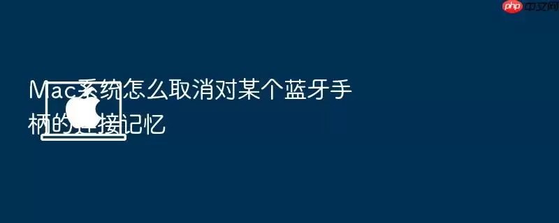 Mac系统怎么取消对某个蓝牙手柄的连接记忆