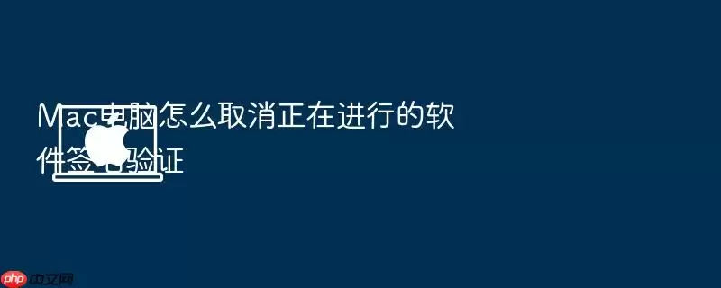 Mac电脑怎么取消正在进行的软件签名验证