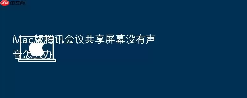 Mac版腾讯会议共享屏幕没有声音怎么办