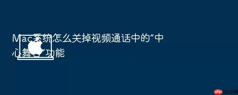 Mac系统怎么关掉视频通话中的“中心舞台”功能
