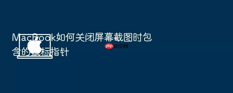 MacBook如何关闭屏幕截图时包含的鼠标指针