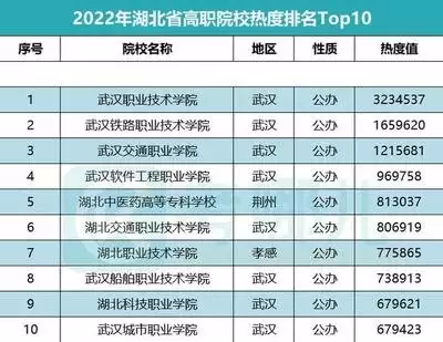 武汉专科学校排名是什么