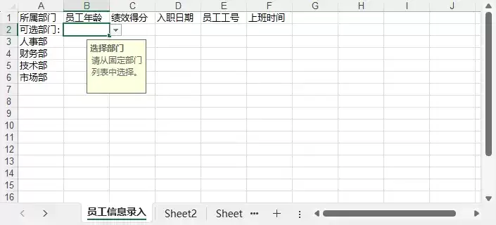使用Python在Excel工作表中设置数据验证