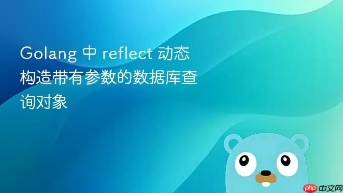 Golang 中 reflect 动态构造带有参数的数据库查询对象