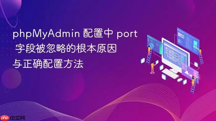 phpMyAdmin 配置中 port 字段被忽略的根本原因与正确配置方法