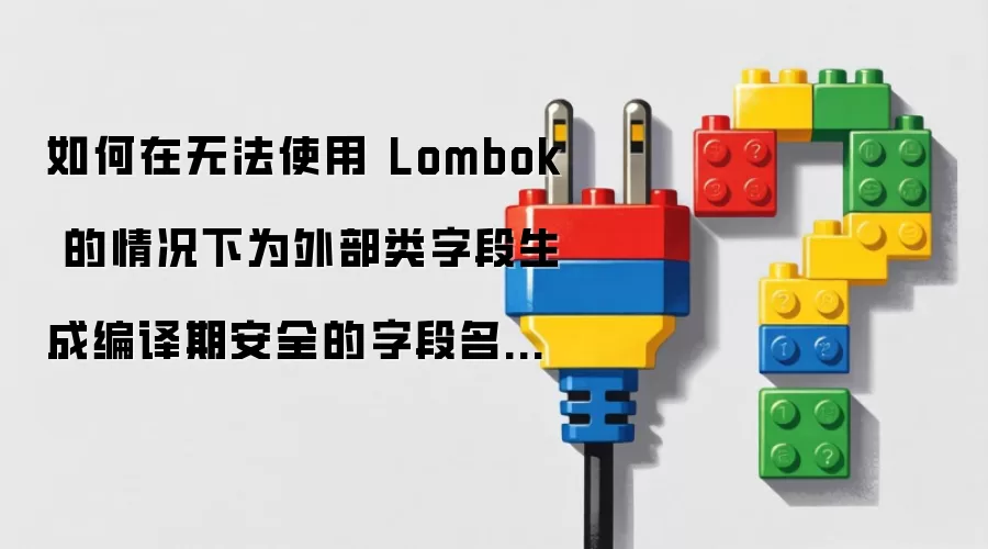 如何在无法使用 Lombok 的情况下为外部类字段生成编译期安全的字段名常量